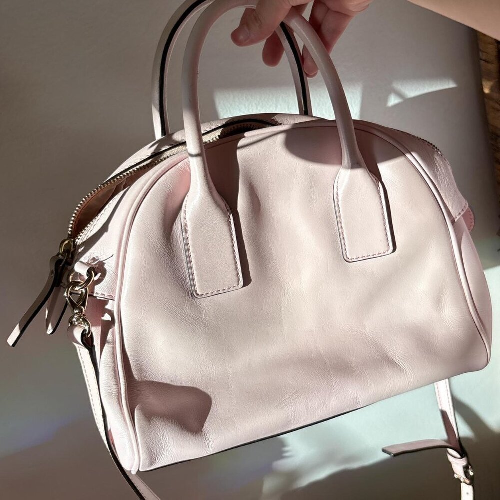 kate spade NWOT Lottie Bow Satchel Baby Pink Shoulder handbag Pristine - Picture 3 of 5